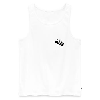 Sabr - Geduld - Männer Premium Bio Tank Top - Weiß - Vorne - AI Model Male 178 light (178cm)