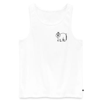Anti-Zoo Hubschrau - Débardeur bio Premium Homme - blanc - Devant - Michal (187cm)