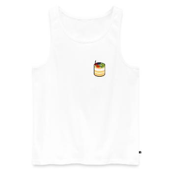 Cake - Men's Premium Organic Tank Top - white - Front - AI Model Male 178 light (178cm)