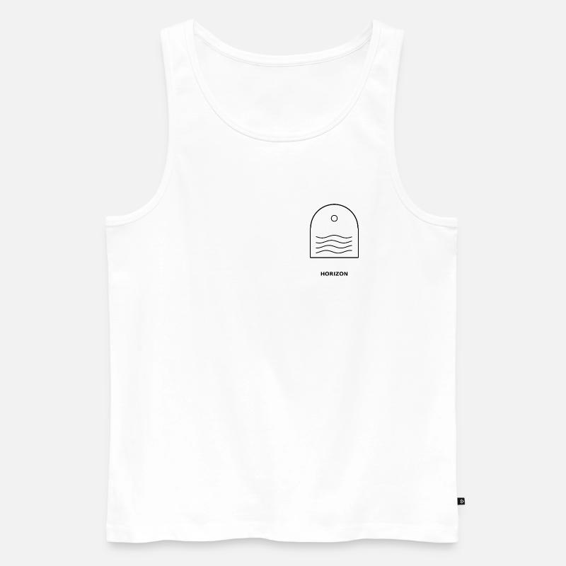 Horizont - Männer Premium Bio Tank Top - Weiß