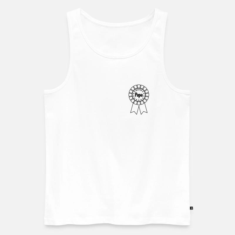 Bester Papa - Männer Premium Bio Tank Top - Weiß