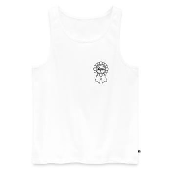 Schulkind Opa - Männer Premium Bio Tank Top - Weiß - Vorne - Michal (187cm)