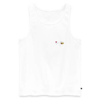 Bee My Valentine Funny Valentines Day Sweet - Men's Premium Organic Tank Top - white - Front - Michal (187cm)