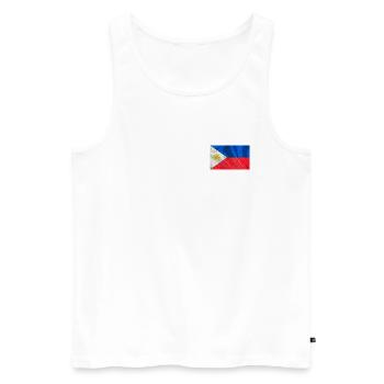 Philippines Collection 'par nikkkooo - Débardeur bio Premium Homme - blanc - Devant - AI Model Male 178 light (178cm)