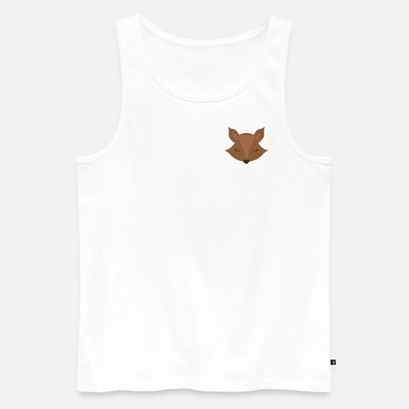 Fuchs, der schläft - Männer Premium Bio Tank Top - Weiß