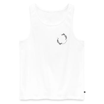 Rahmen - Männer Premium Bio Tank Top - Weiß - Vorne - AI Model Male 178 light (178cm)