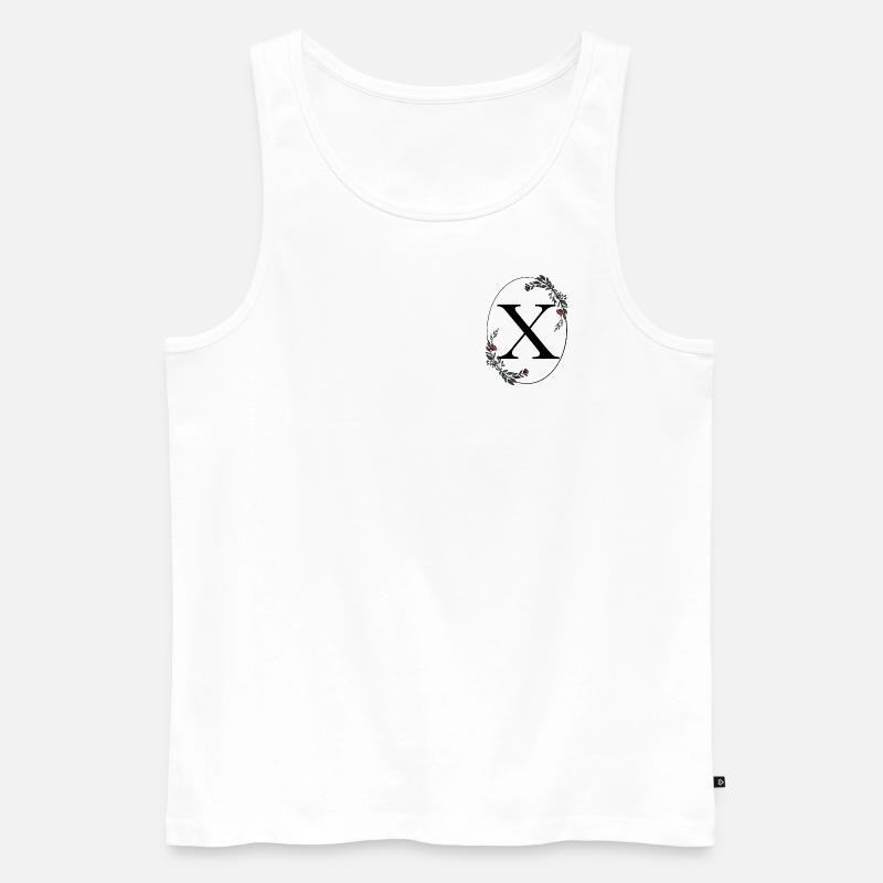 Buchstabe X - Männer Premium Bio Tank Top - Weiß