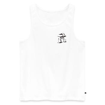 Kampf/ Krieg (Wu) - Chinesisch - Männer Premium Bio Tank Top - Weiß - Vorne - AI Model Male 178 light (178cm)