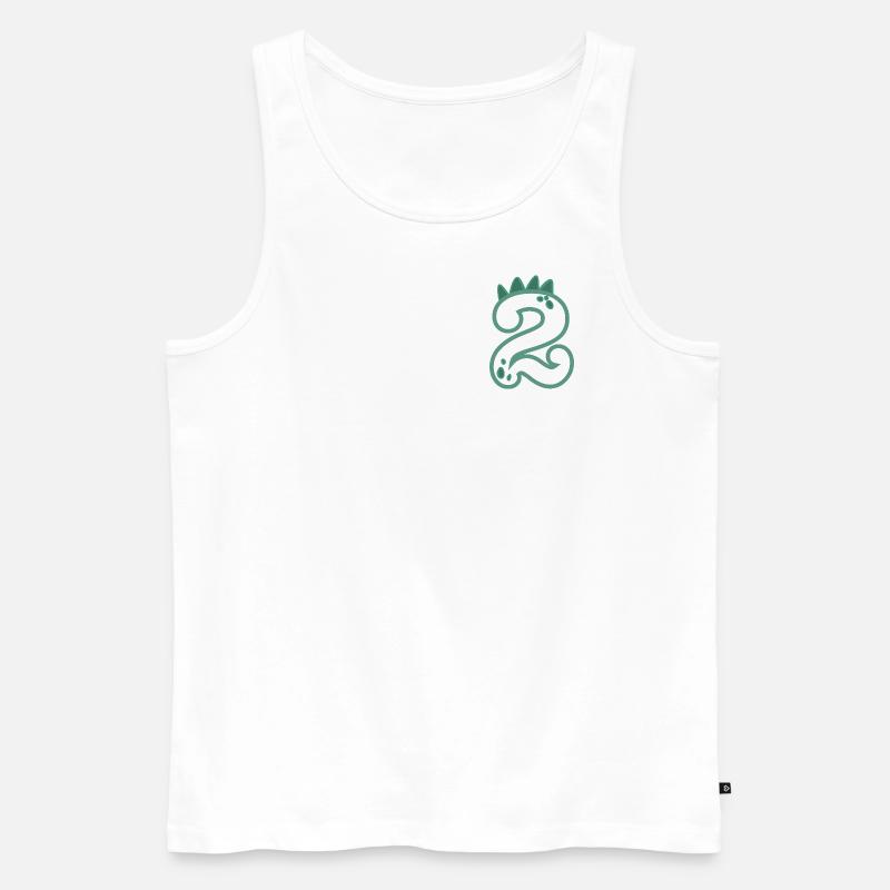 Zahl 2 - Männer Premium Bio Tank Top - Weiß