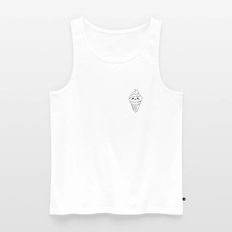 Softeis Eiscreme Icon Minimal Statement Männer Premium Bio Tank Top