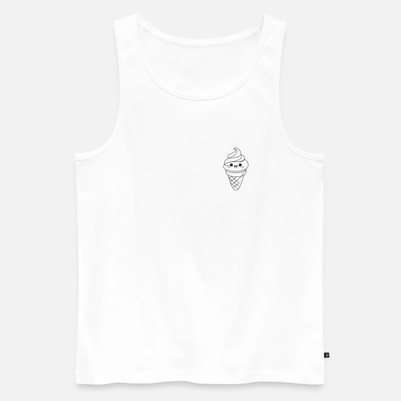 Softeis Eiscreme Icon Minimal Statement - Men's Premium Organic Tank Top - white