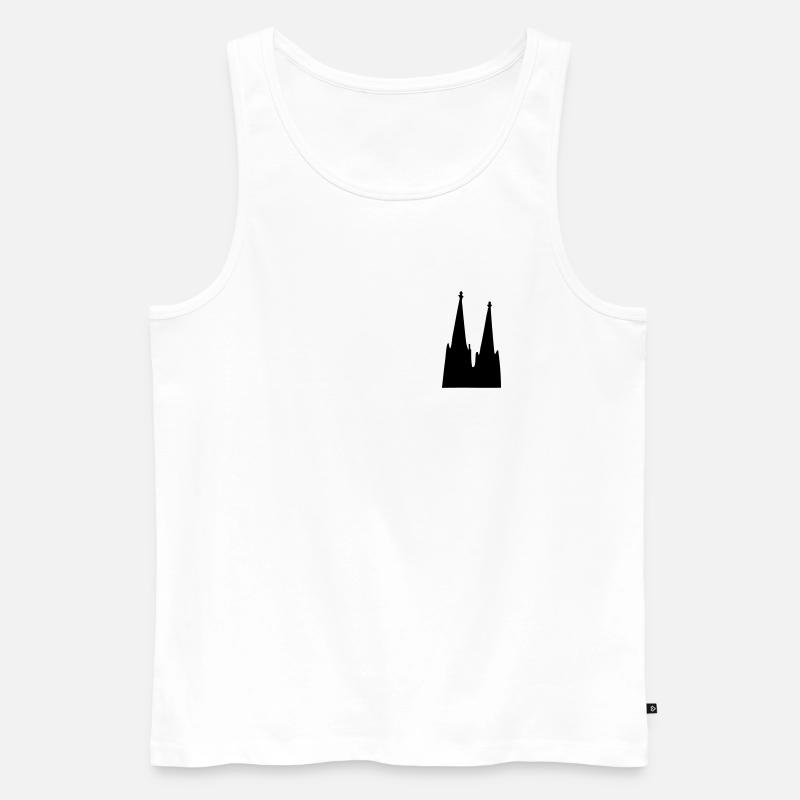 Der Kölner Dom zu Köln - Männer Premium Bio Tank Top - Weiß