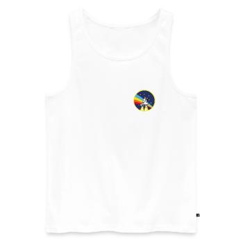 NASA Mission STS 27 Abzeichen - Männer Premium Bio Tank Top - Weiß - Vorne - AI Model Male 178 light (178cm)