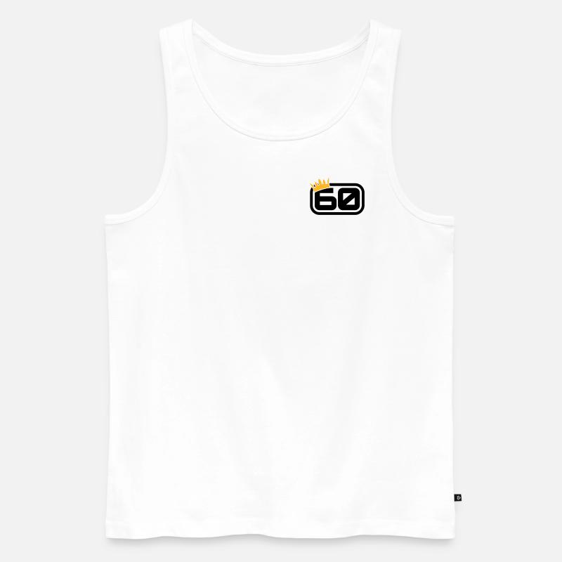 60s - Männer Premium Bio Tank Top - Weiß