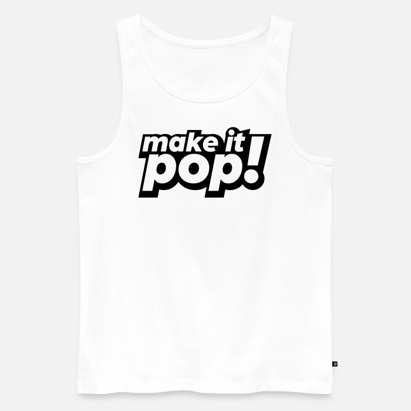 make it pop - Männer Premium Bio Tank Top - Weiß