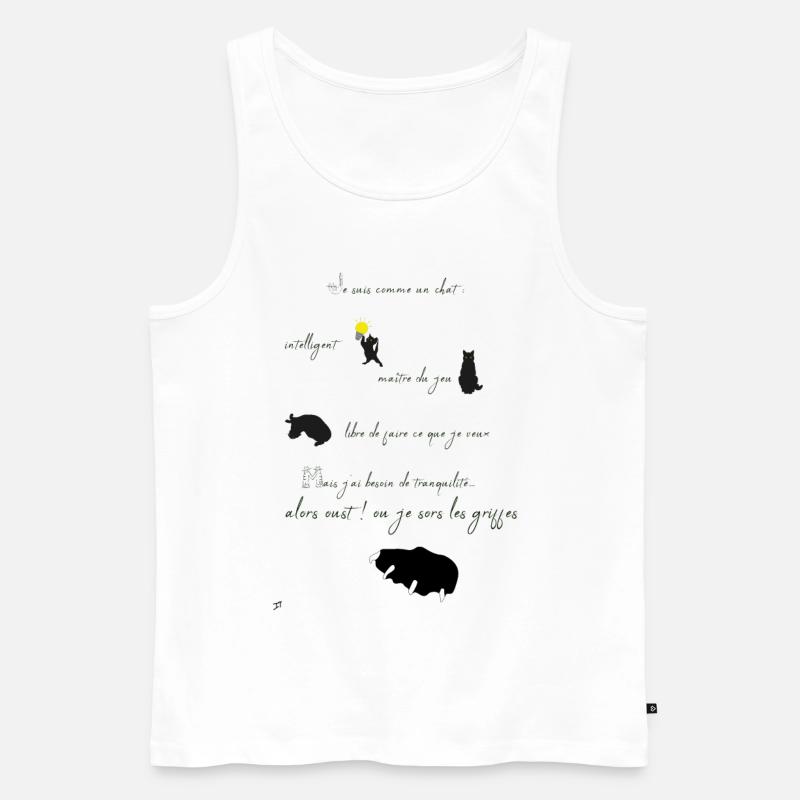 Ich bin eine Katze - Männer Premium Bio Tank Top - Weiß