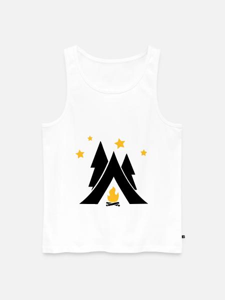 Zelt - Männer Premium Bio Tank Top - Weiß