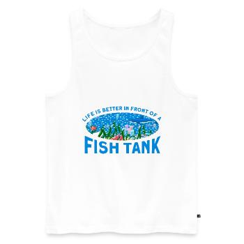 Aquarist Fish Keeper Hobby Aquarium Fish Keeper - Débardeur bio Premium Homme - blanc - Devant - Michal (187cm)