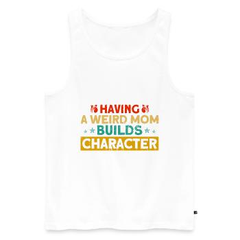 Irony Sarcastic Black Humor Gift - Men's Premium Organic Tank Top - white - Front - AI Model Male 178 light (178cm)