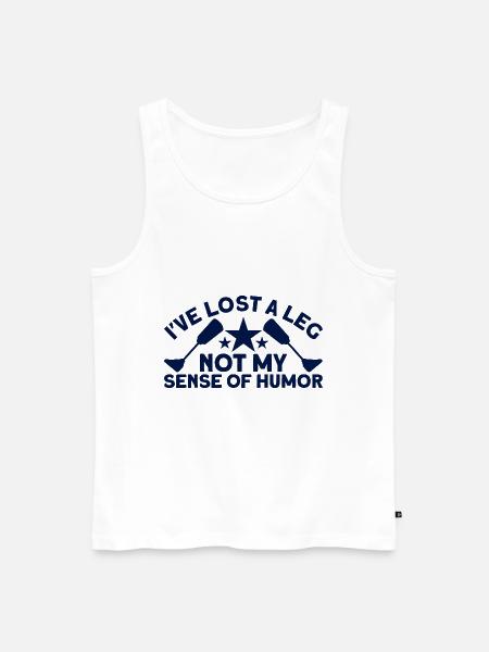 Mein Sinn für Humor Amputierte Geschenk - Männer Premium Bio Tank Top - Weiß