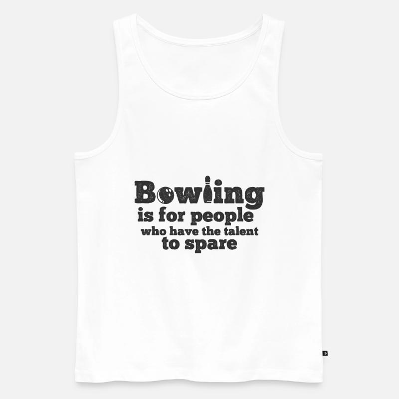 Bowling - Männer Premium Bio Tank Top - Weiß