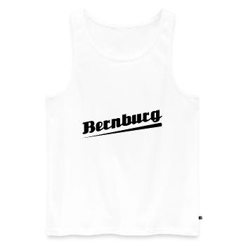 Bernburg - Textdesign mit Stadtnamen - Männer Premium Bio Tank Top - Weiß - Vorne - Michal (187cm)