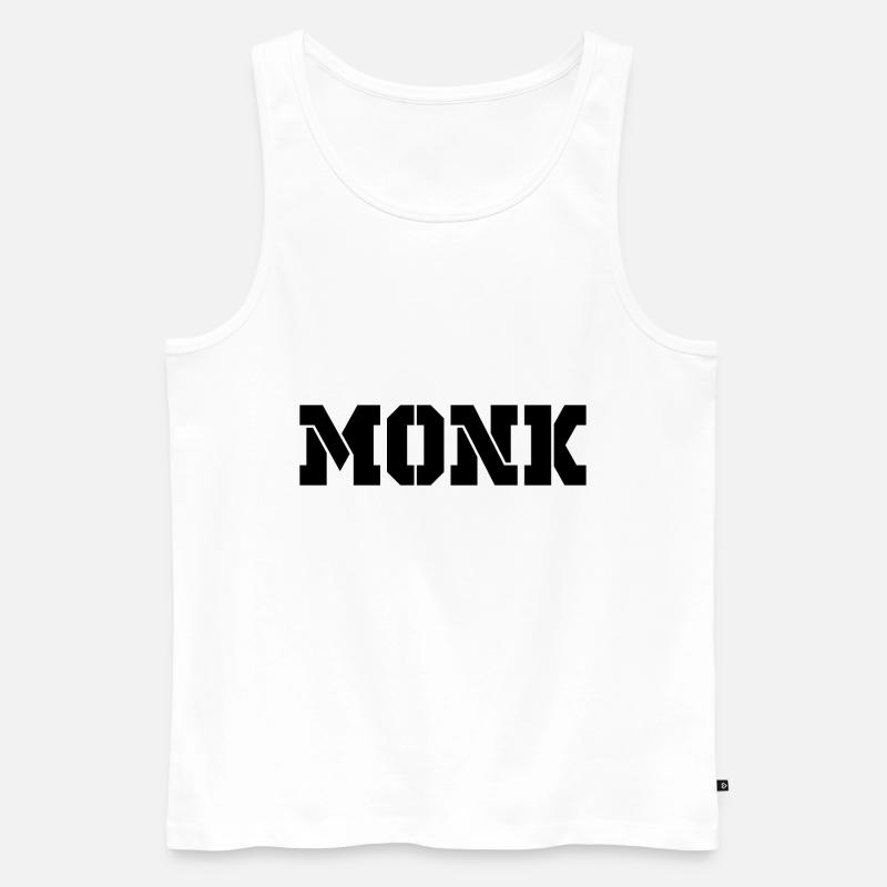 MONK black - Männer Premium Bio Tank Top - Weiß