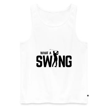 Golfplatz zum Golfen Golf - Männer Premium Bio Tank Top - Weiß - Vorne - Michal (187cm)