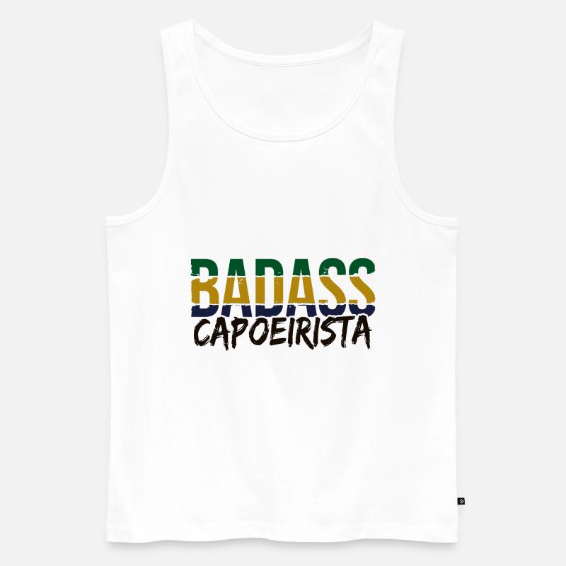 Capoeira - Männer Premium Bio Tank Top - Weiß