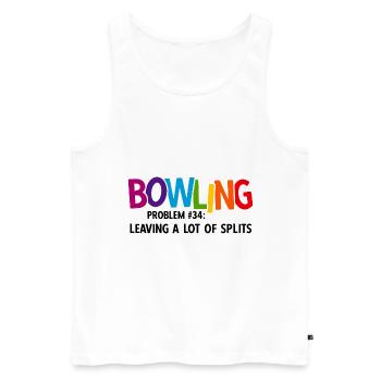 Bowling - Männer Premium Bio Tank Top - Weiß - Vorne - Michal (187cm)