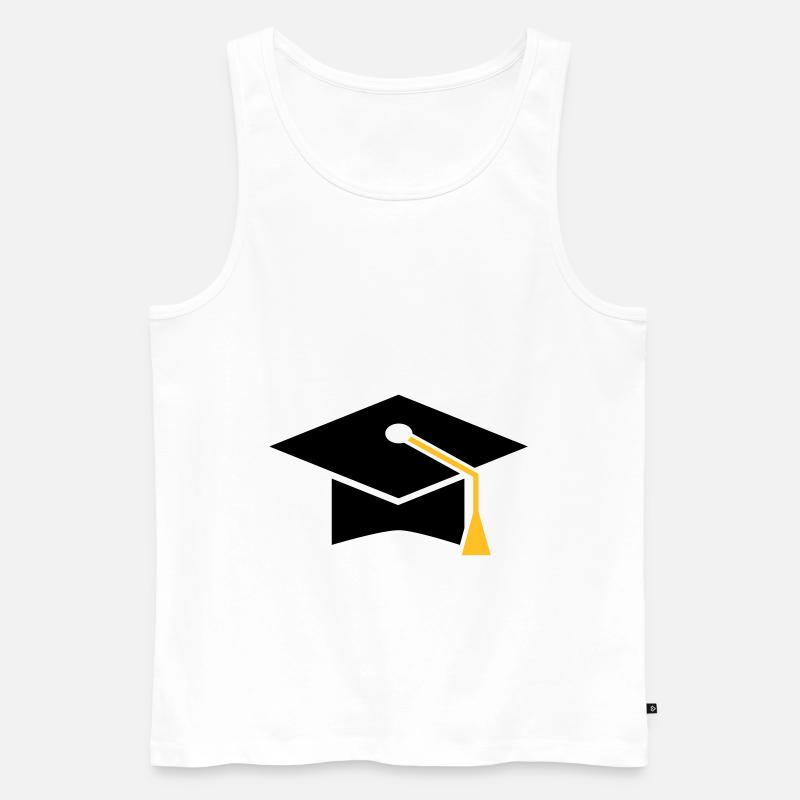 Doktorhut - Männer Premium Bio Tank Top - Weiß