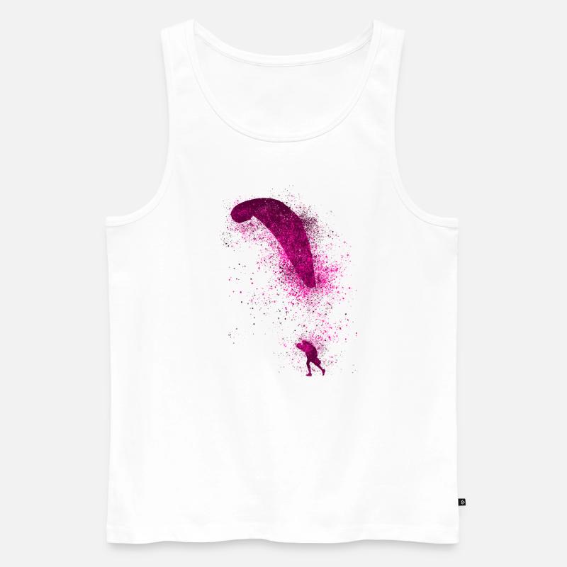 Paragleiter Start Spritzer - Männer Premium Bio Tank Top - Weiß