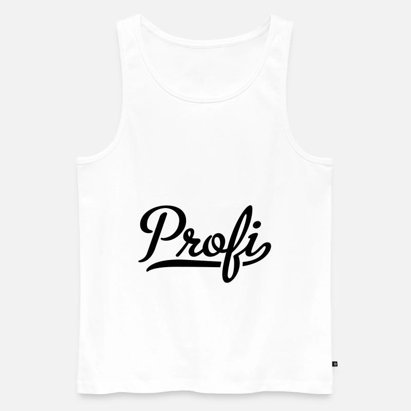 Profi - Männer Premium Bio Tank Top - Weiß