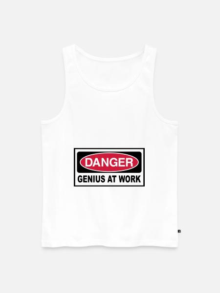 Genie - Männer Premium Bio Tank Top - Weiß