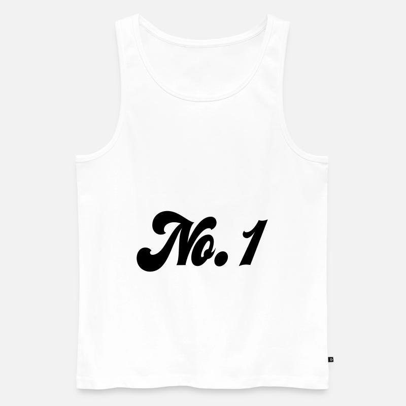 Nr. 1 - Männer Premium Bio Tank Top - Weiß