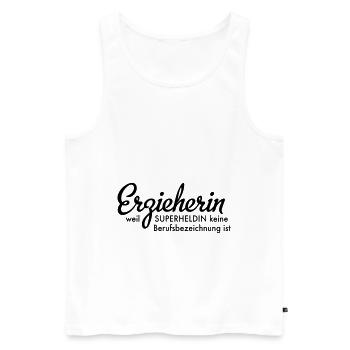 Erzieherin - Männer Premium Bio Tank Top - Weiß - Vorne - Michal (187cm)