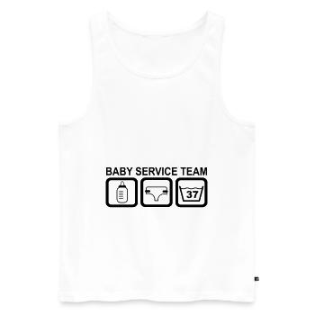 Baby - Männer Premium Bio Tank Top - Weiß - Vorne - Michal (187cm)