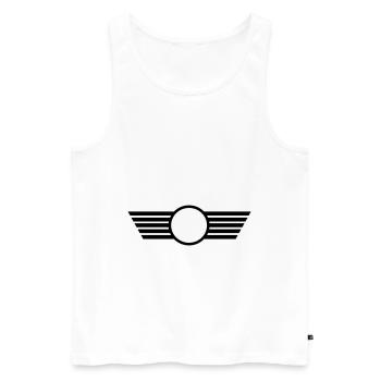 Flügel - Männer Premium Bio Tank Top - Weiß - Vorne - Michal (187cm)