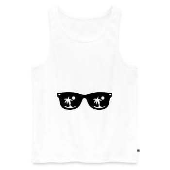 Sommer - Männer Premium Bio Tank Top - Weiß - Vorne - Michal (187cm)