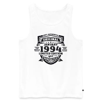 30th Birthday January Vintage 1994 Original - Men's Premium Organic Tank Top - white - Front - Michal (187cm)