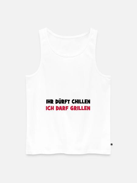 grillen - Männer Premium Bio Tank Top - Weiß