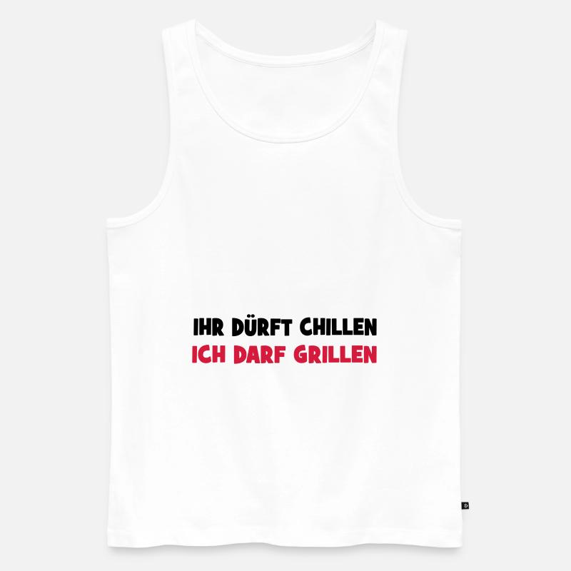 grillen - Männer Premium Bio Tank Top - Weiß