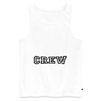 Crew - Männer Premium Bio Tank Top - Weiß - Vorne - Michal (187cm)