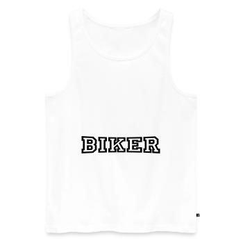 Biker - Débardeur bio Premium Homme - blanc - Devant - Michal (187cm)