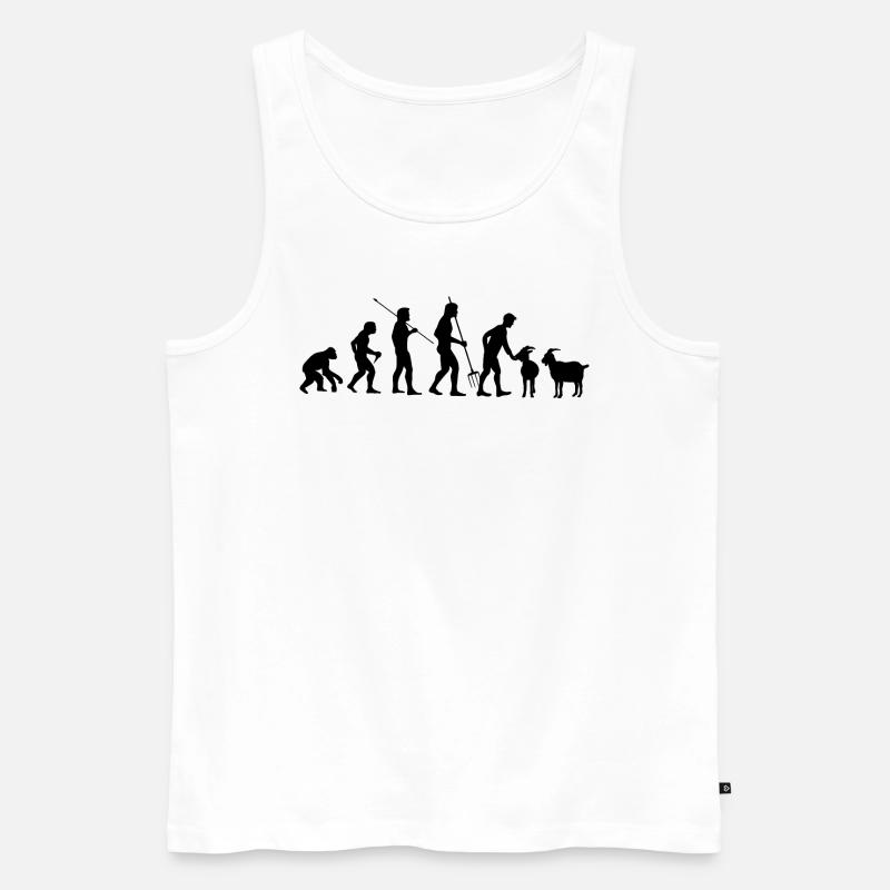 Ziege - Männer Premium Bio Tank Top - Weiß