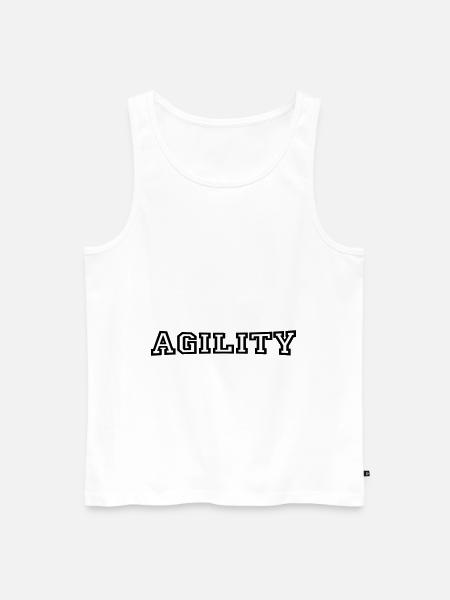 Agility - Männer Premium Bio Tank Top - Weiß