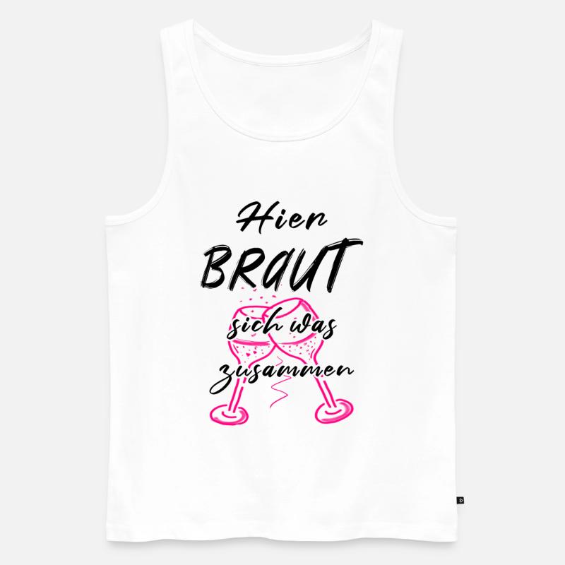 Braut Junggesellinnenabschied Ideen Geschenkidee - Männer Premium Bio Tank Top - Weiß