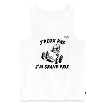 je peux pas j'ai grand prix - Débardeur bio Premium Homme - blanc - Devant - Michal (187cm)