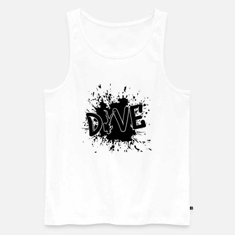 Tauchen Dive - Männer Premium Bio Tank Top - Weiß
