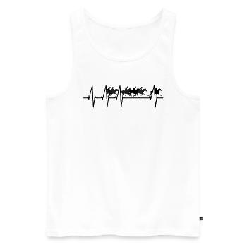 Pferderennen - Männer Premium Bio Tank Top - Weiß - Vorne - AI Model Male 178 light (178cm)